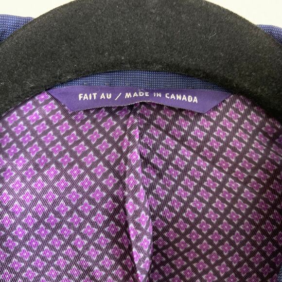 Ted Baker Endurance Size 42R Men's Wool Sport Coat Blazer Jacket Blue Business - Picture 11 of 12